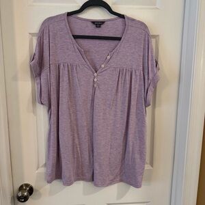 Eddie Bauer V-Neck Light Purple Top